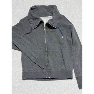 Nike Athletic Dept Womens Full Zip Funnel Neck Sweatshirt Gray  Size M
